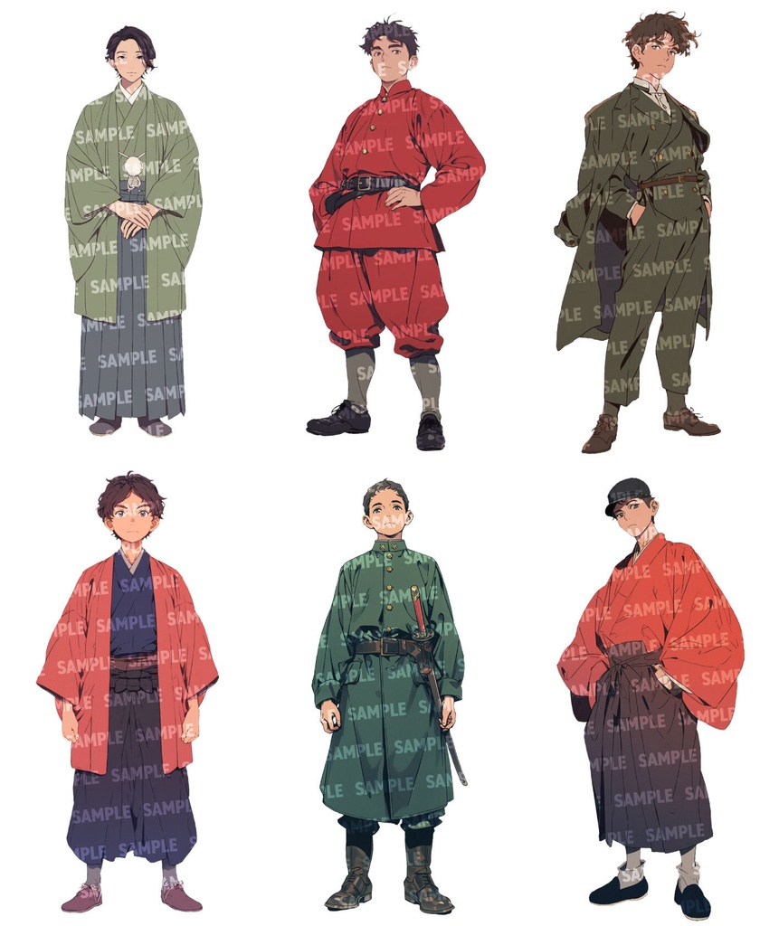 【立ち絵30点】明治・大正風|男性/差分あり(png)