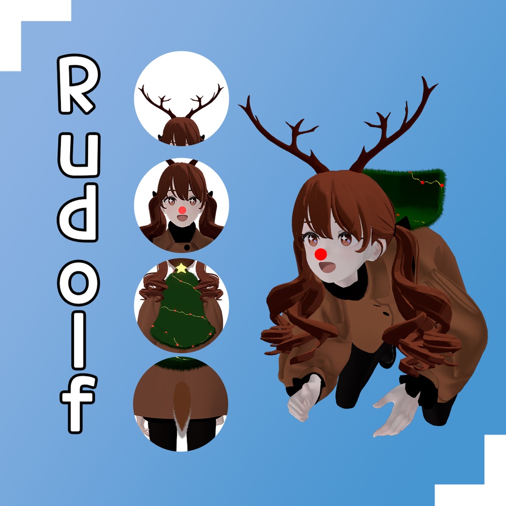 【VRCHAT用】 Rudolf Set