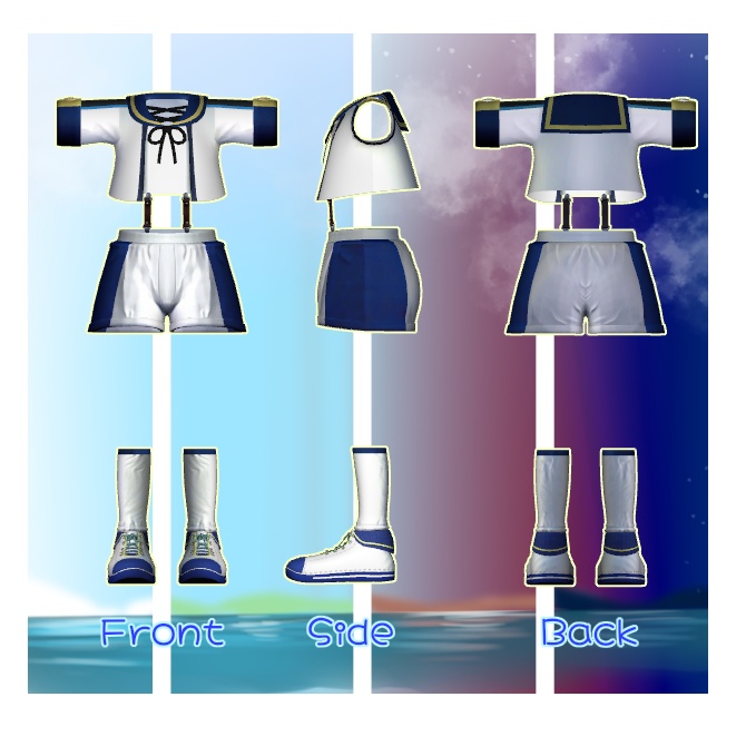 【4アバター対応】SimpleSailor【VRChat向け3D衣装】