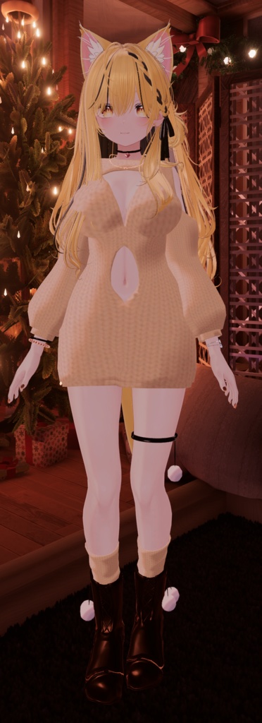 【VRC対応】冬服編み込みニット