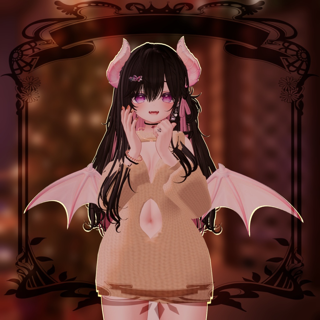 【VRC対応】冬服編み込みニット