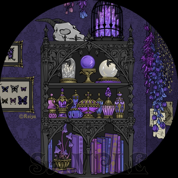 「魔法の本棚」缶ミラー