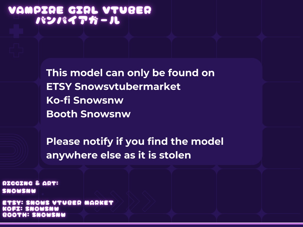 Vampire GirlFull Body Vtuber Model 【live2dモデル/live2d model】