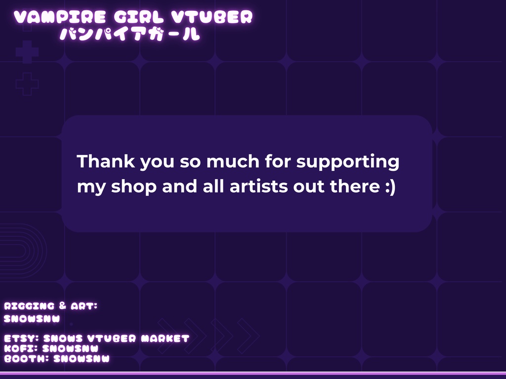 Vampire GirlFull Body Vtuber Model 【live2dモデル/live2d model】