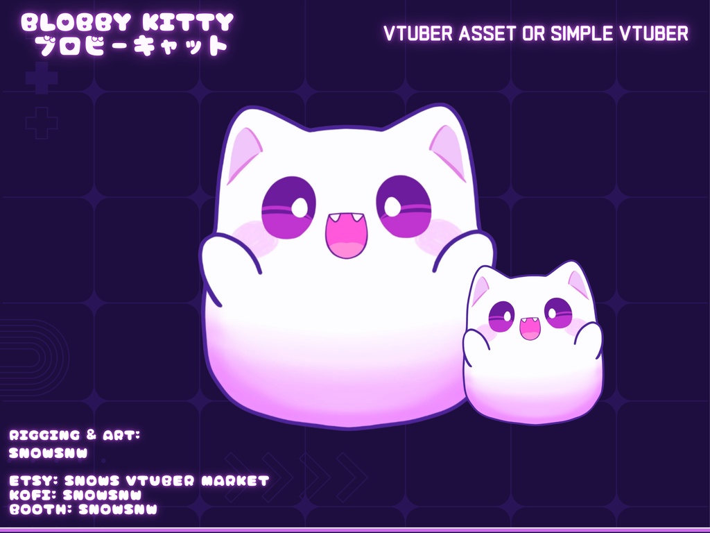 Blobby Ghost Vtuber Model Asset