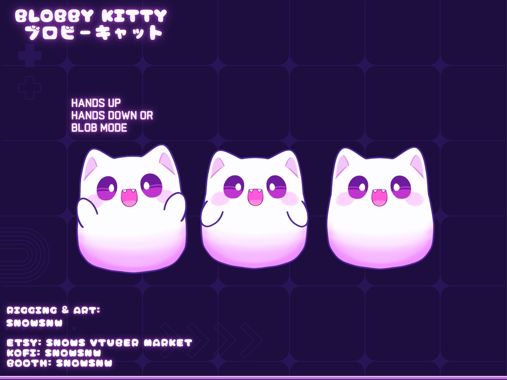 Blobby Ghost Vtuber Model Asset