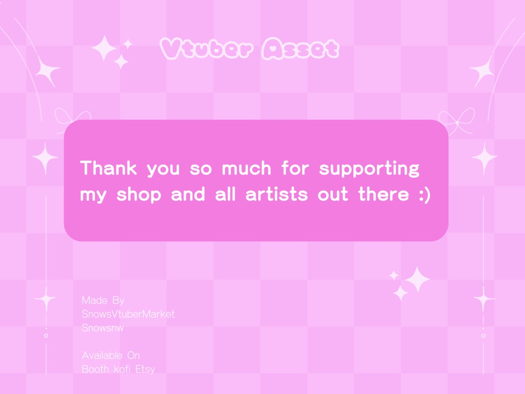 Kitty Charm Fluffy Cat Ears Vtuber Asset