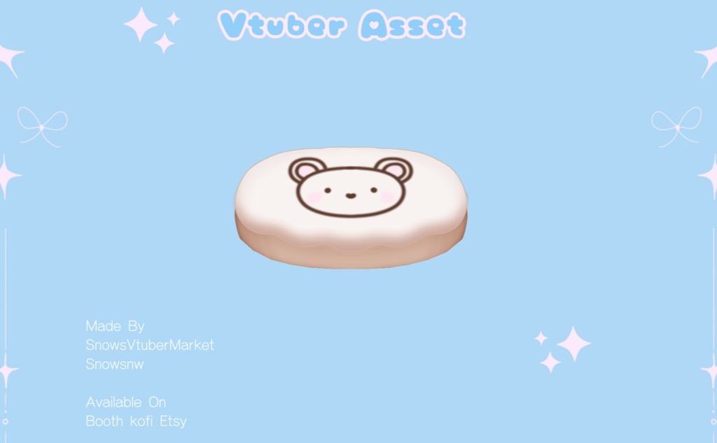 Bear Cookie Vtuber Asset | FREE on Kofi and Booth | Ready to Use