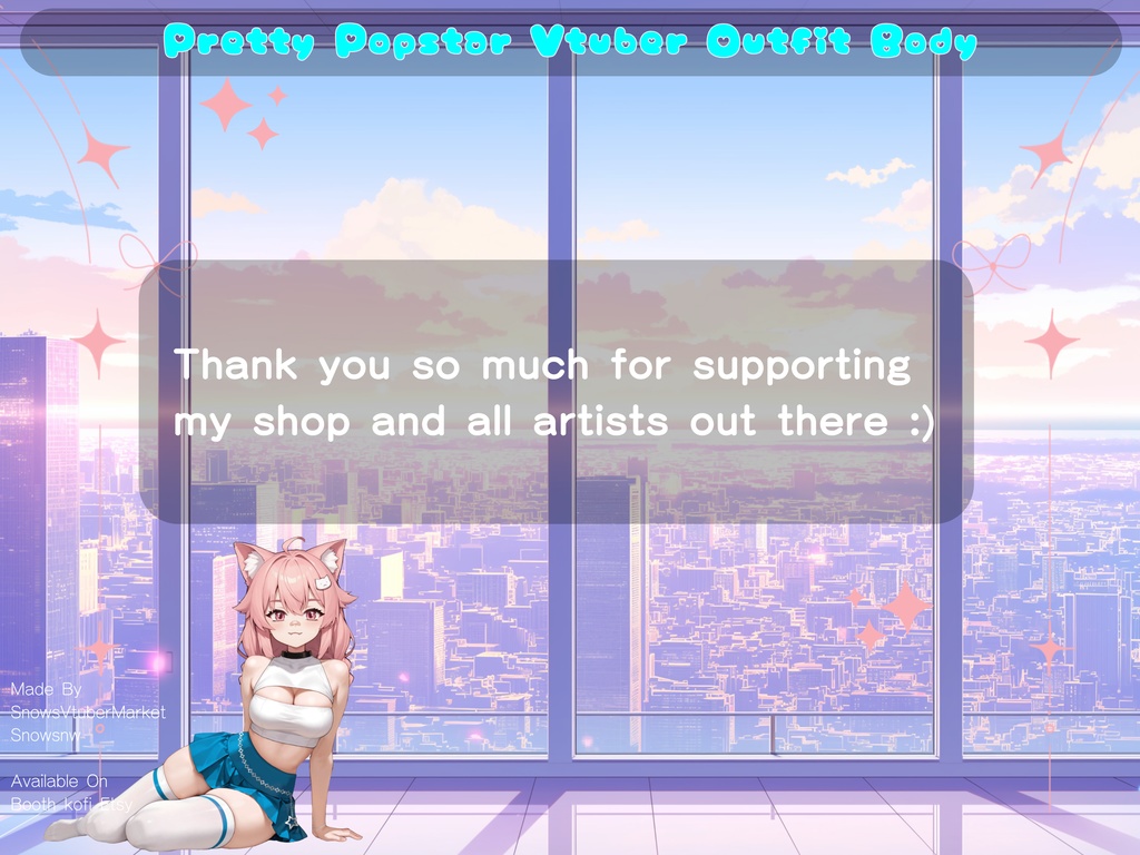 Pretty Popstar Vtuber Outfit Body | Ready to Use