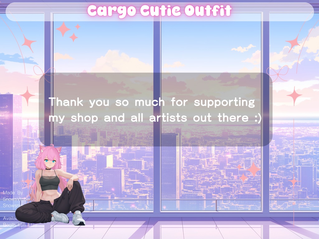 Cargo Cutie Vtuber Outfit Body | Ready to Use