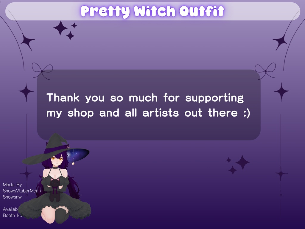 Pretty Witch Vtuber Outfit Body | Ready to Use