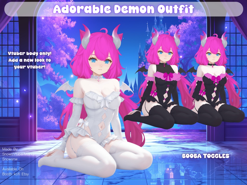 Adorable Demon Vtuber Outfit Body | Ready to Use