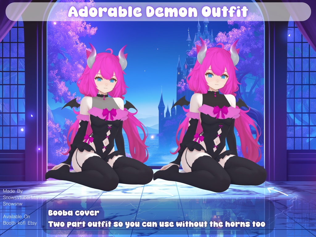 Adorable Demon Vtuber Outfit Body | Ready to Use