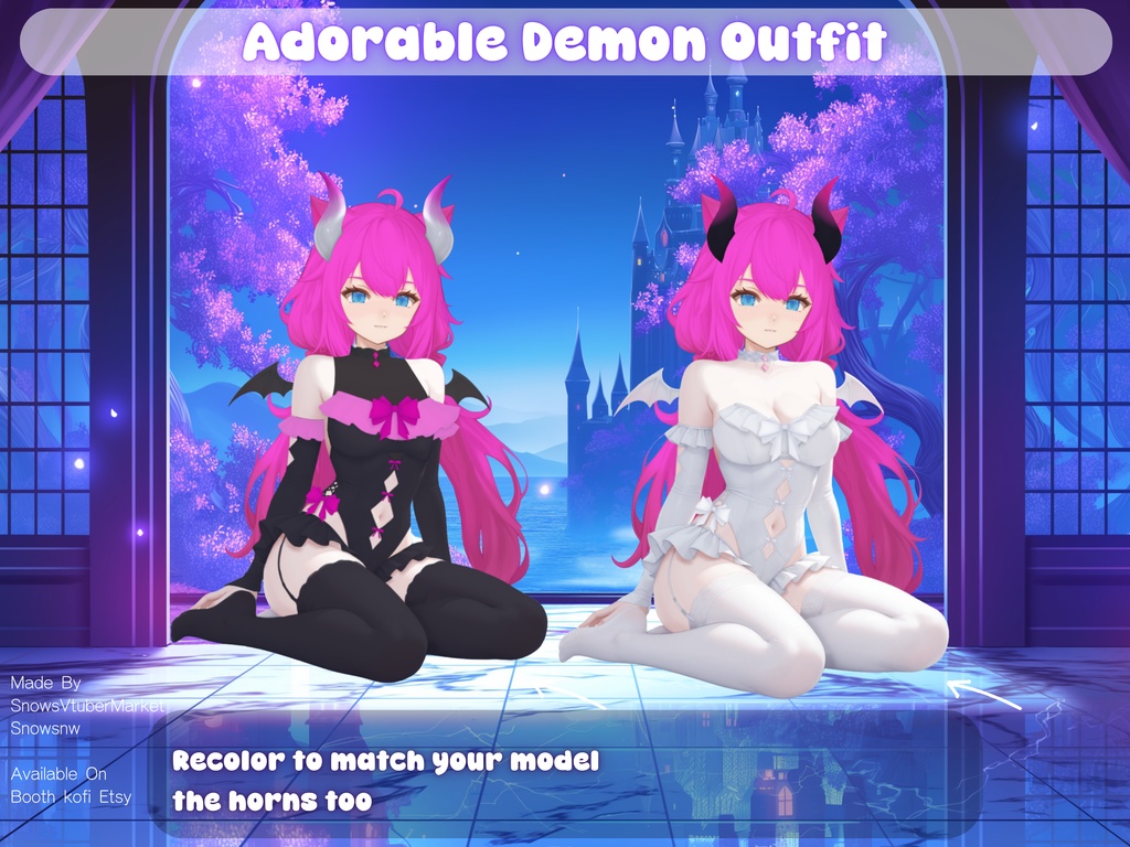 Adorable Demon Vtuber Outfit Body | Ready to Use