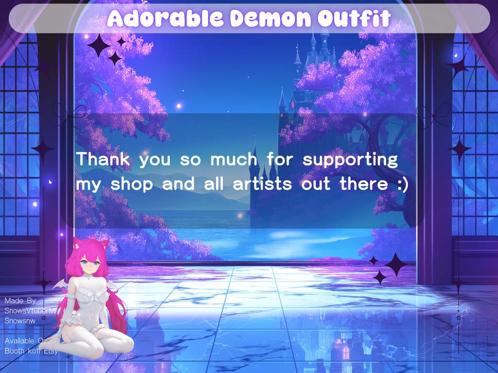 Adorable Demon Vtuber Outfit Body | Ready to Use