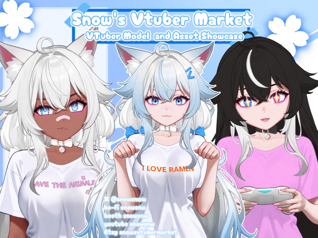 TShirt Vtuber 【live2dモデル/live2d model】
