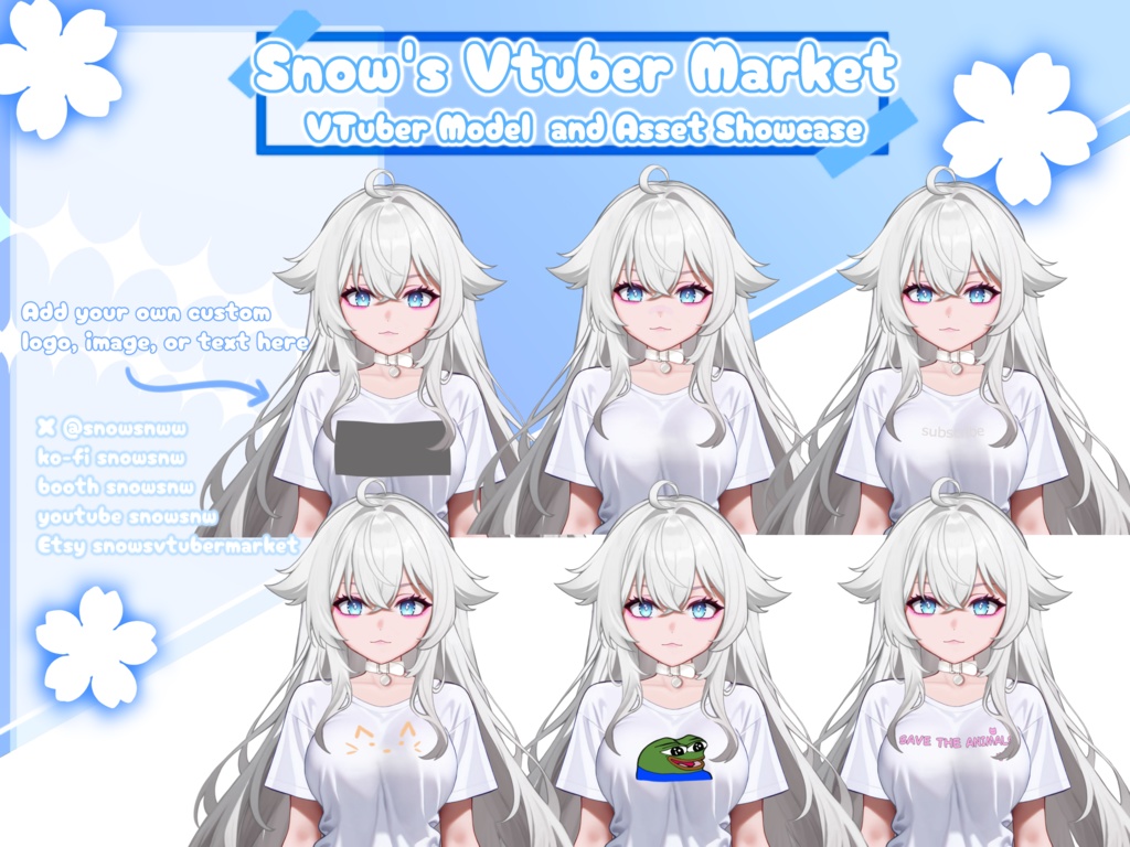 TShirt Vtuber 【live2dモデル/live2d model】