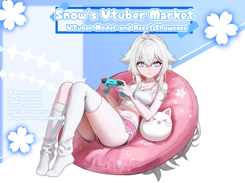 Bean Bag Gamer Vtuber Asset | Outfit and Body only | Adorable Outfit
