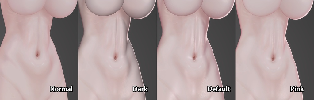 【LilToon用】 C²_Refined Material - マテリアル 【Face+Body+Cloth+Hair】