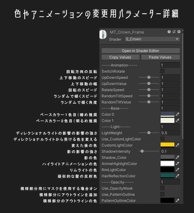 【VRC想定】冠 シェーダーアニメーション付き