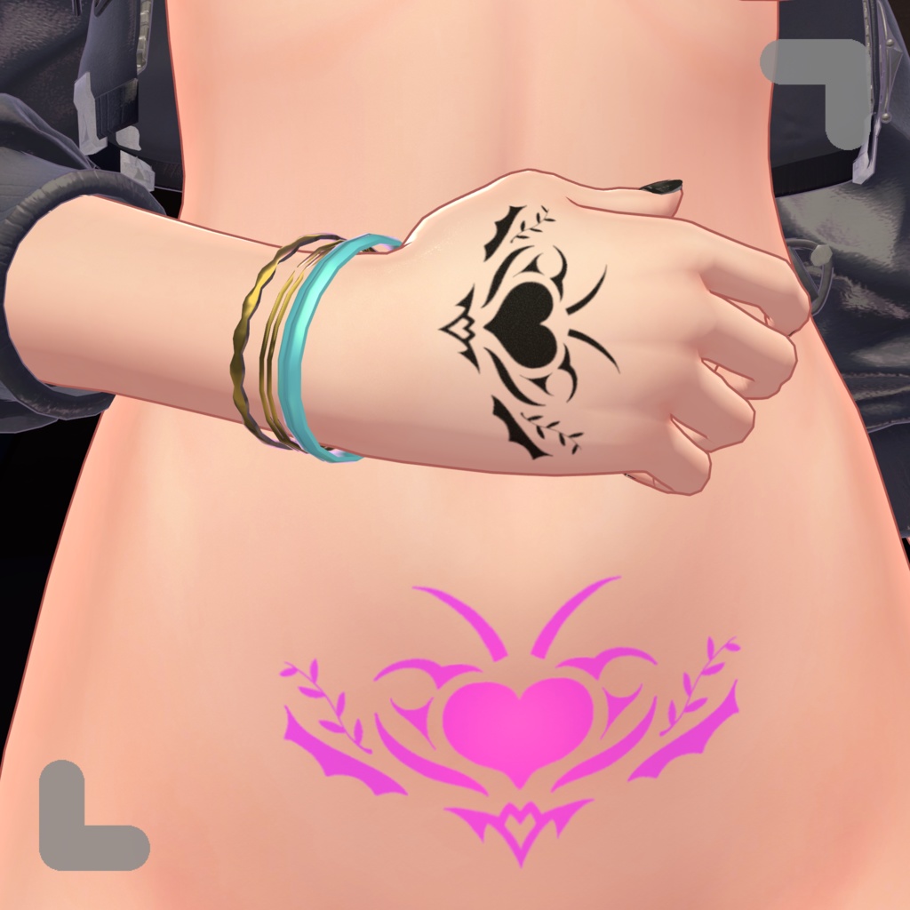 【VRC向け商品】発光用テクスチャ入り!シンプルな淫紋