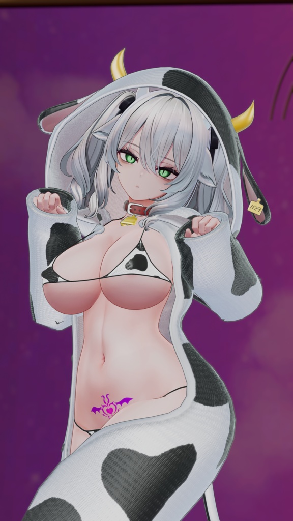 【5アバター対応】シンプルな淫紋その2(発光用マスクテクスチャ入り!)【VRC】