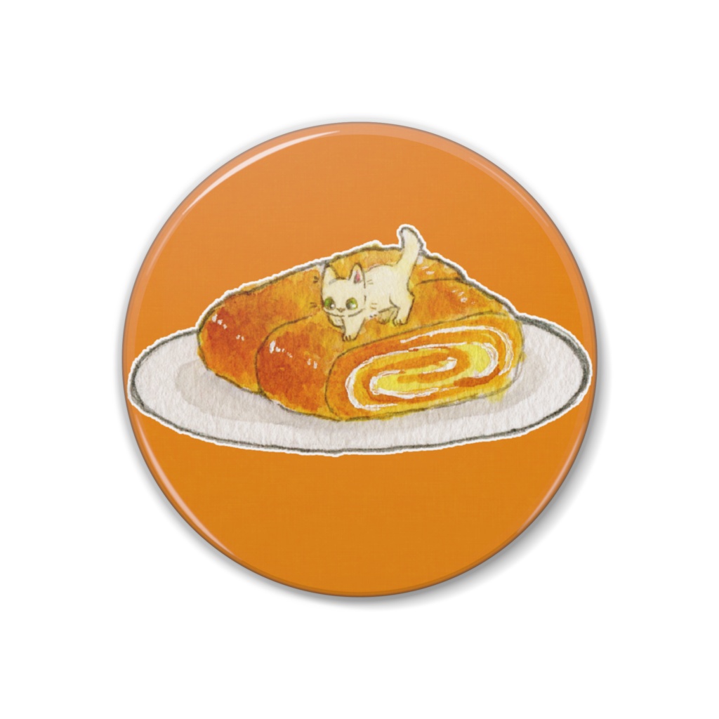 ねことたまご 缶バッジ