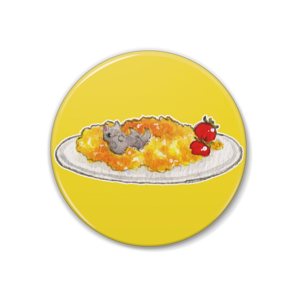 ねことたまご 缶バッジ