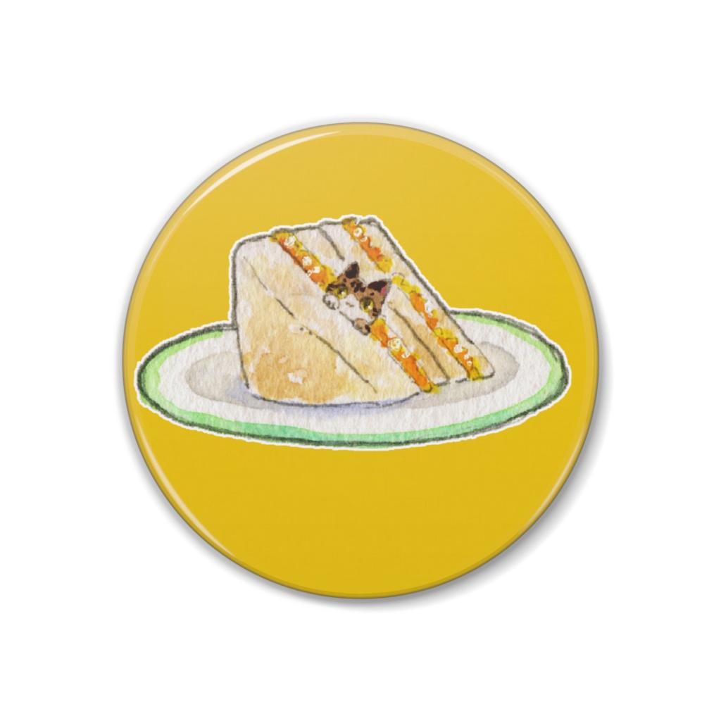 ねことたまご 缶バッジ