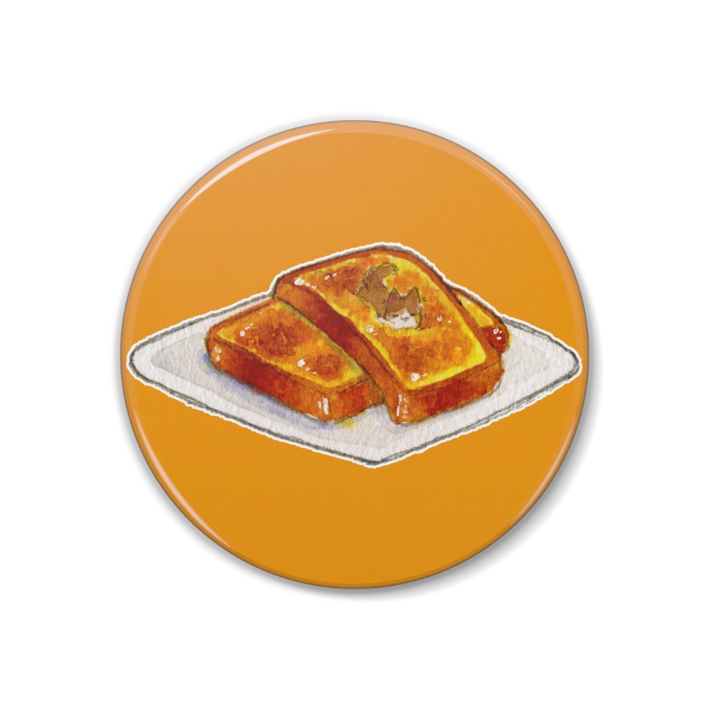 ねことたまご 缶バッジ