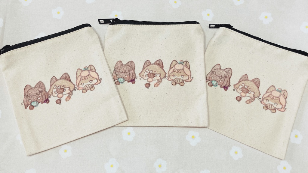 スクエアフラットポーチ なつまつり