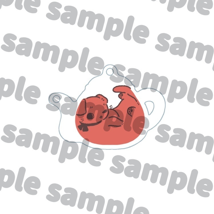 紅茶ポットにゃんこアクキー