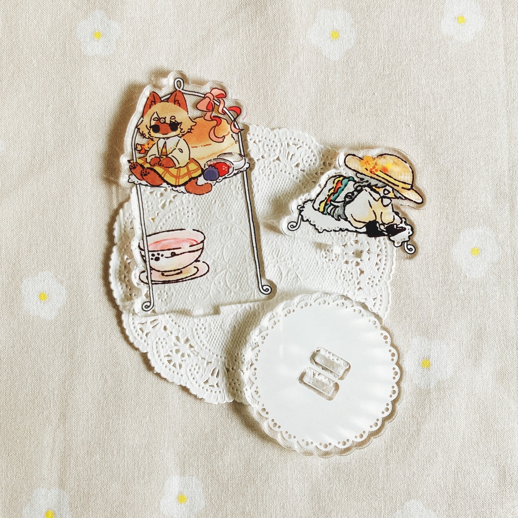 スイーツスタンド合作アクリルジオラマ