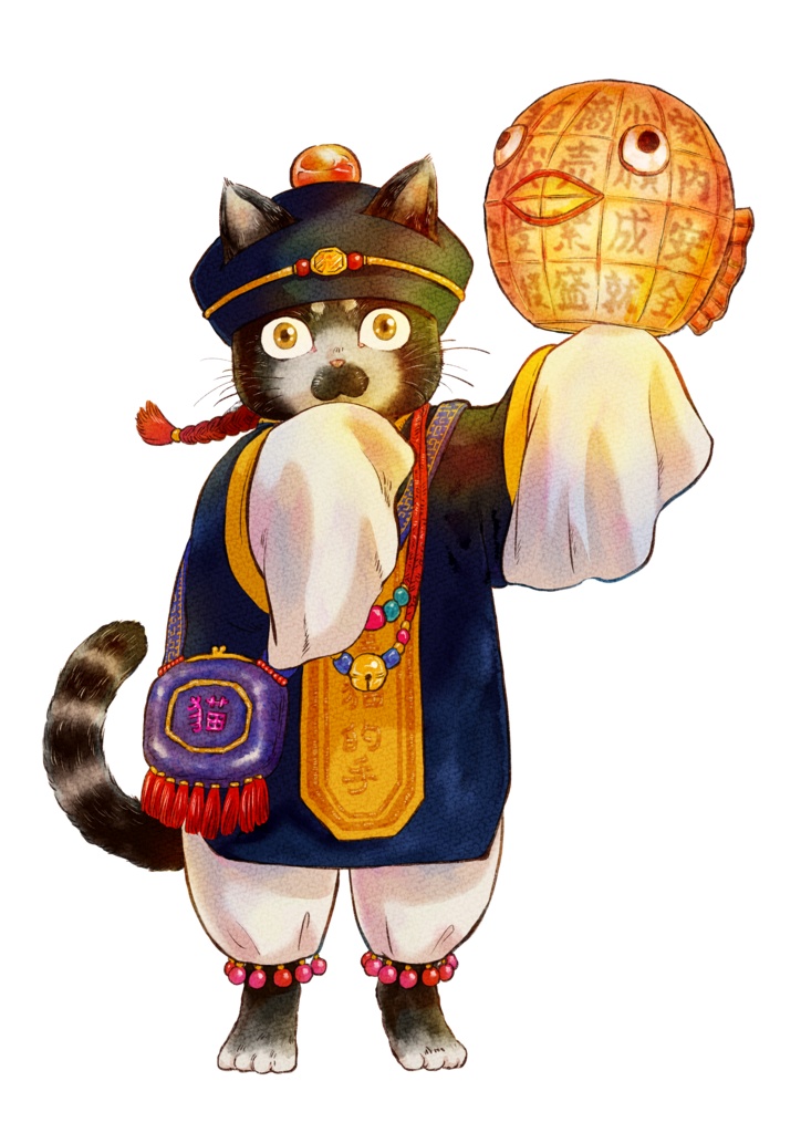 ランタン猫来来 アクリルキーホルダー