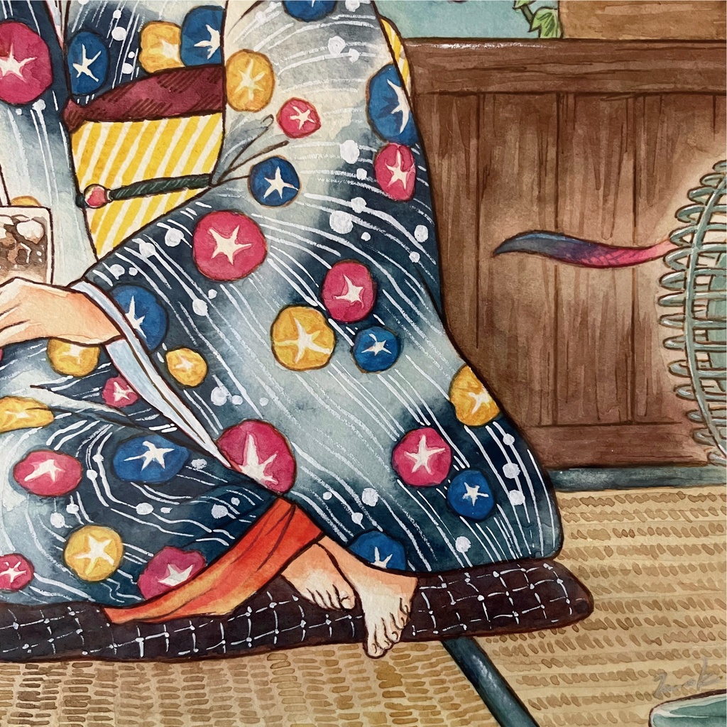 ORIGINAL PAINTING -HUDSON 四つ切サイズ-