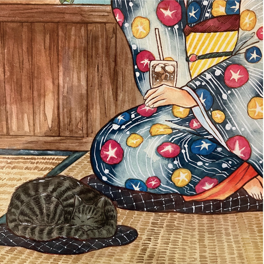 ORIGINAL PAINTING -HUDSON 四つ切サイズ-