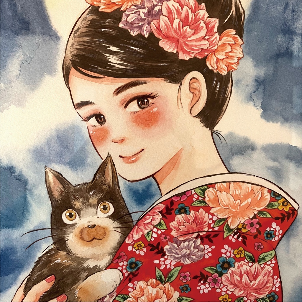 ORIGINAL PAINTING -HUDSON 四つ切サイズ-