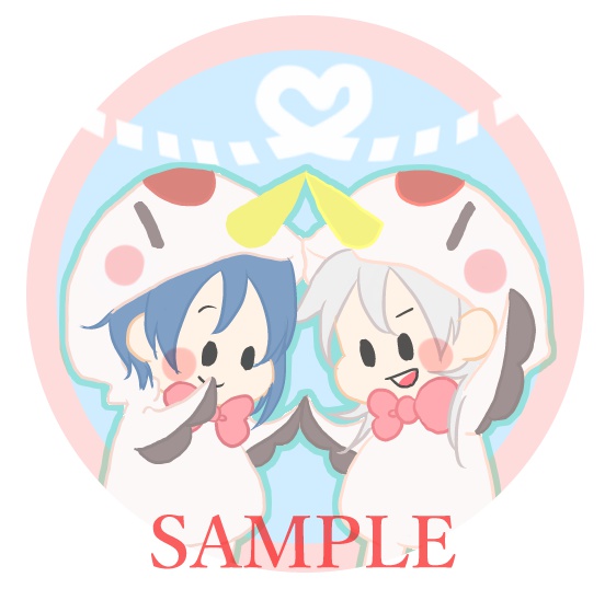 みか+つる　おつる缶バッジ