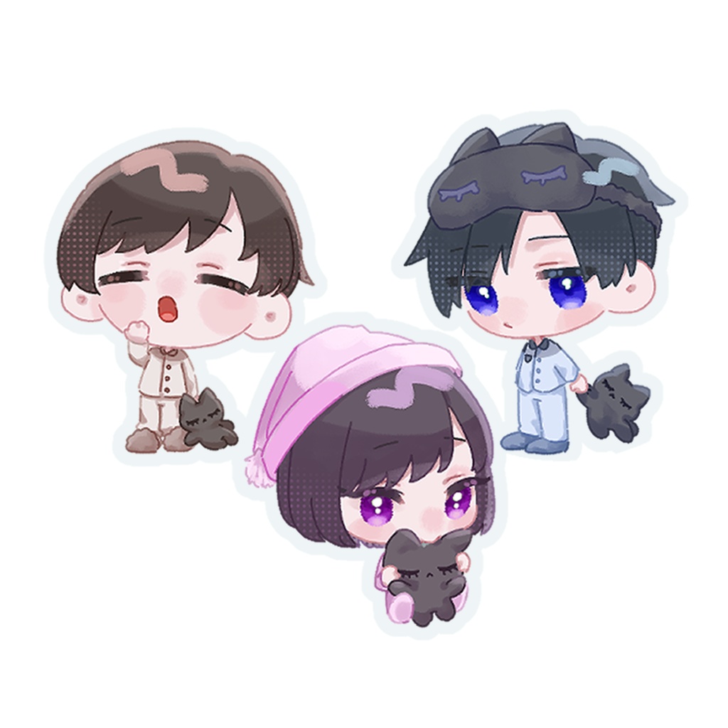三兄弟シールセット~おねむな幼少期ver.~