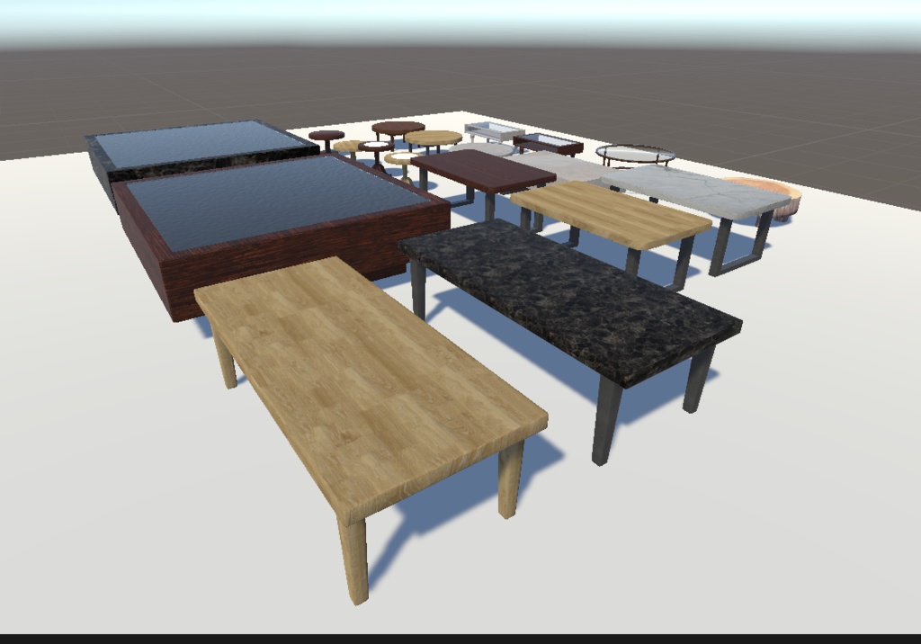 テーブルとイスが多すぎるアセット(合計51点)