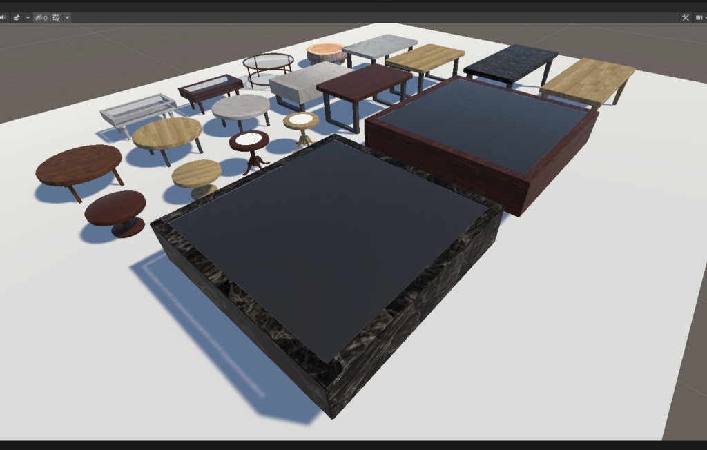 テーブルとイスが多すぎるアセット(合計51点)