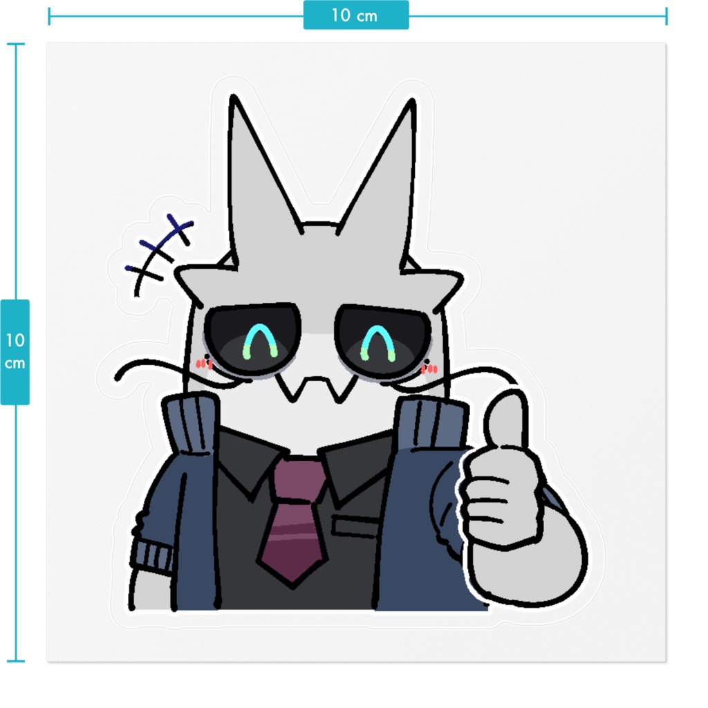 【海先生】グソクモリ先生SDステッカー