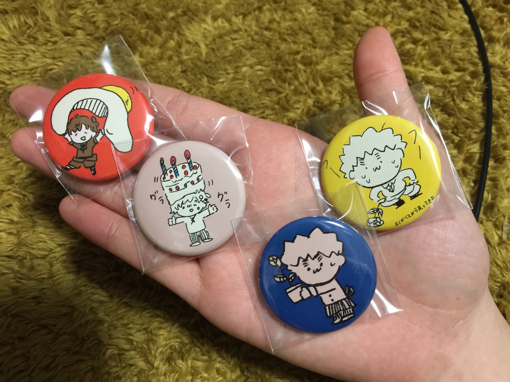 親分・イギギスさん缶バッチ