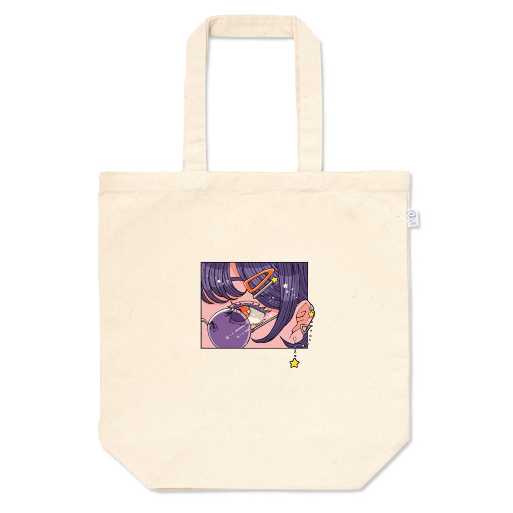 星が好きなキラキラメガネちゃんトートバッグ