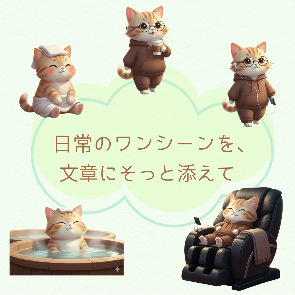 挿絵素材|ブログ・noteに使える何気ない1日のシーン