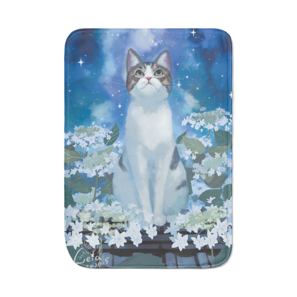 猫とあじさいブランケット Nebulosa6262 Booth