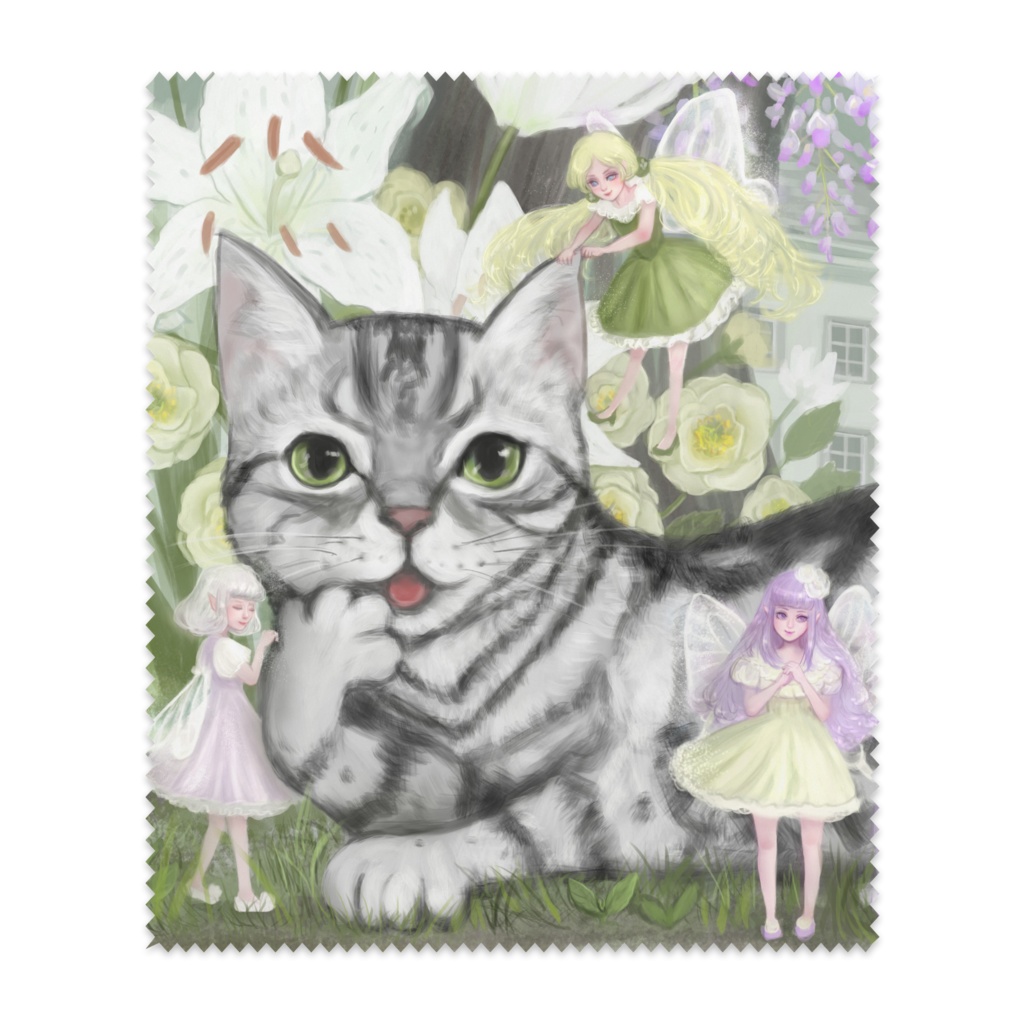 猫と妖精　眼鏡拭き
