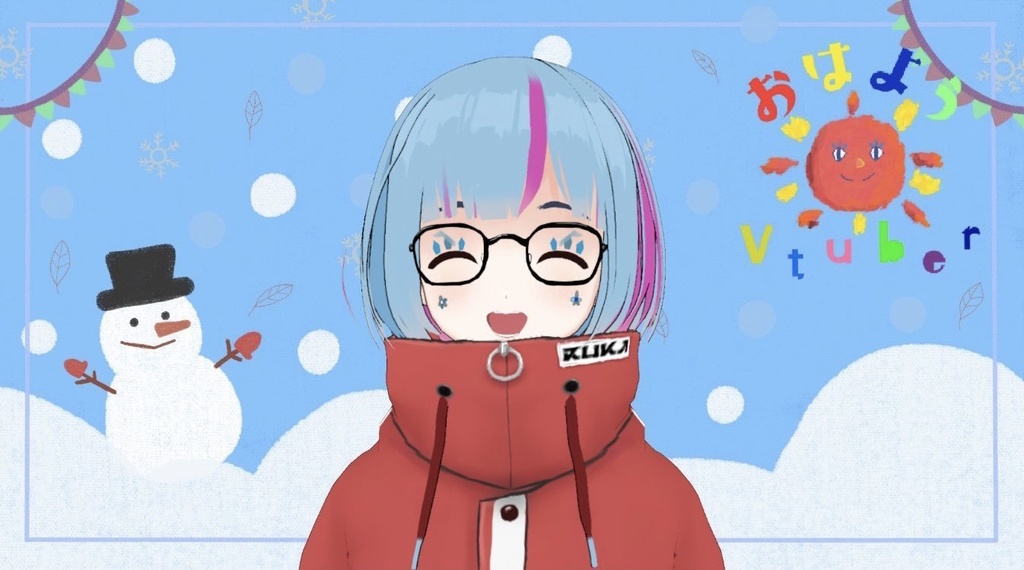 【フリー素材】おはようVtuber/おやすみVtuber【冬バージョン】