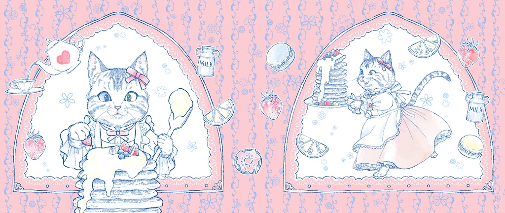 パンケーキ猫ちゃんのマグカップ