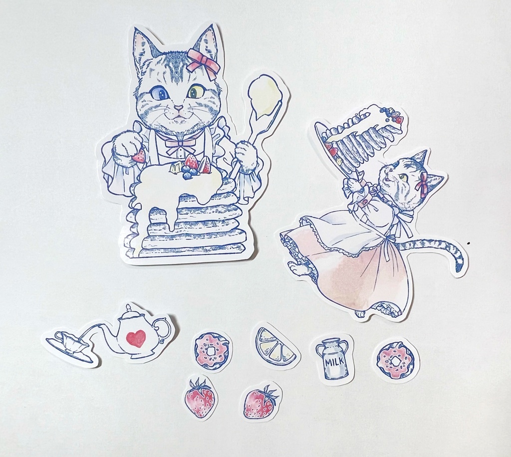 パンケーキ猫ちゃんステッカー